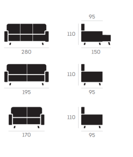 Cheslong mod. Triana | Mobel Home AMD