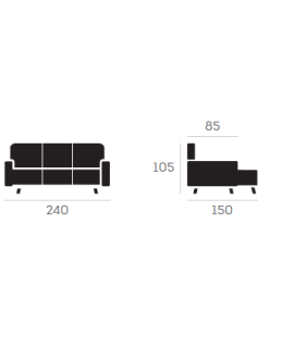 Cheslong 3 pl mod. Cádiz (reversible) | Mobel Home AMD
